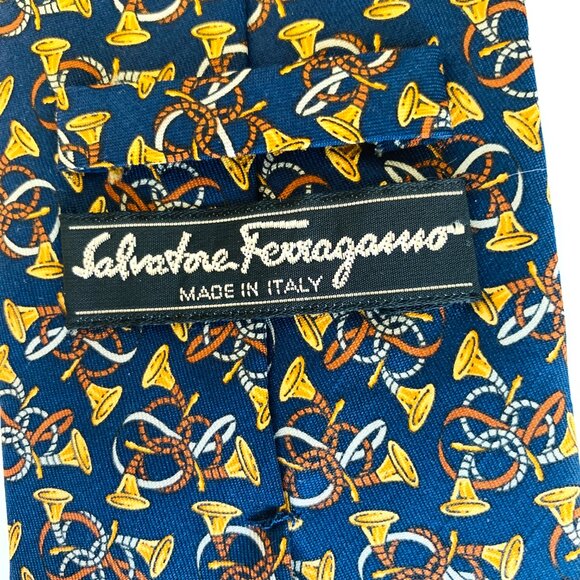 Salvatore Ferragamo XMAS FOX HUNT EQUESTRIAN 100% Silk Ties - Picture 13 of 16